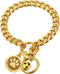 Gold Dog Collar 10mm Slip Collar Gold Cuban Link Dog Chain Collars Stainless Steel Heavy Duty Gold Collar for Dogs.(14")...