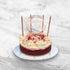 24 Count Tall Thin Metallic Rose Gold Slow Burning Birthday Candles in Holders with Matching Elegant Classy Cake Topper for Special Custom Birthda...