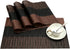 SHACOS Placemats Set of 4 Woven Vinyl Table Mats Place Mats for Dining Table Heat Resistant Wipe Clean (4, Ombre Coffee Black)...