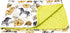 Top Tots Deluxe Minky Baby Blanket - Tropical Zebras, 40 x 29 Inch Yellow Green...