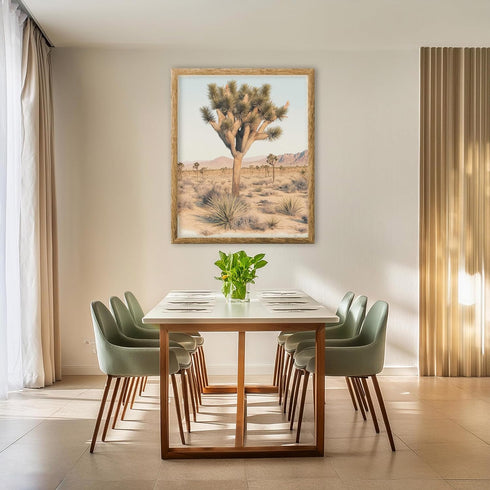 Posterizer 1 pcs-minimalist desert with trees and hills-Landscape & Nature Art-Workplace & Office Art-Living Room Bedroom Decor- unframed wall art...