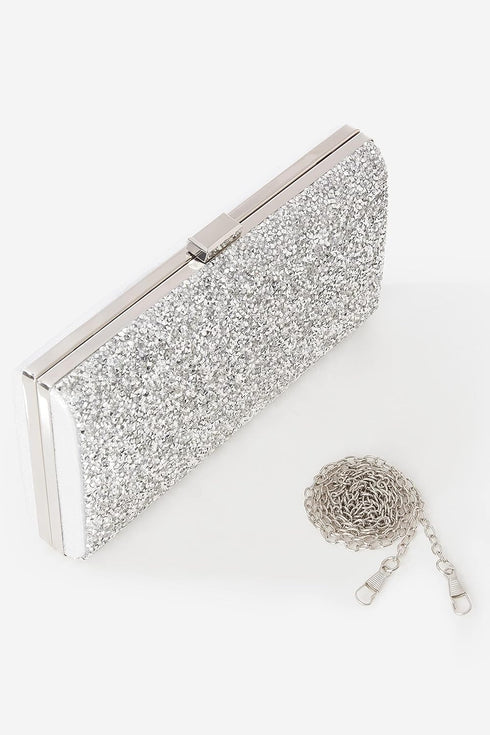 Coucoland Bridal Jewelry Set for Wedding - 4 In 1 Sets Evening Bags for Women Rhinestone Formal Clutch Purses Accessories...