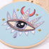 Harimau 5pcs Beginner Embroidery Kit,Eye Pattern,Cross Stitch Kits, Including Stamped Embroidery Cloth with 2 Embroidery Hoops, Multicolor Color T...