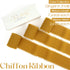MEEDEE Chiffon Ribbon 2 Inch Frayed Ribbon Ginger Chiffon Ribbon Fringe Chiffon Silk Ribbon for Crafts Yellow Chiffon Ribbon for Gift Wrapping Wed...