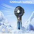 KIBEE Portable Fan,5200mAh Rechargeable Handheld Fan,180° Foldable Hand Fan,personal Fan,3 Wind Speeds Camping Fan.Mini Fan for outdoor,home,makeu...