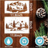 12 Pieces Mountain Stencils Pine Tree Stencils for Painting on Wood Reusable Forest Deer Bear Drawing Templates for Wood Burning Furniture Wall Fa...