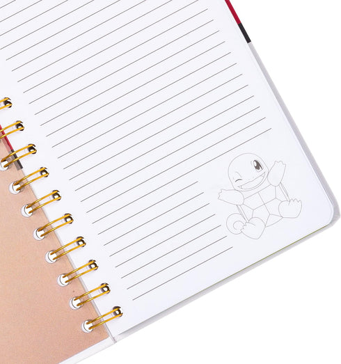 Silver Buffalo Pokemon Pokeball Starters Spiral Tabbed Notebook, 8 x 5 Inches...