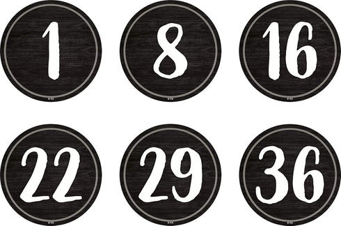 Spot On Floor Markers: Modern Farmhouse Numbers 1-36 - 4" (TCR77531)...