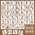 1 Inch Letter Stencils and Numbers, 40 Pcs Alphabet Drawing Templates, Reusable Plastic Art Craft Stencils for Painting on Wood, Wall, Fabric, Roc...