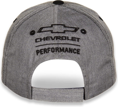 Heather Grey Chevrolet Bowtie Twill Hat with Adjustable Closure...