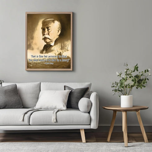 Posterizer 1 pcs-Fast Is Fine-Funny Wyatt Earp Quote-Western Art-Motivational & Inspirational Art-Comedy Art- Gift for Men Women Entrepreneur Teen...
