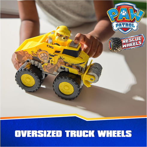 Paw Patrol: Rescue Wheels Rubble’s Bulldozer, Toy Truck with Vehicle Transformation and Collectible Action Figure, Kids Toys for Boys & Girls Ages...