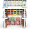 Expandable Spice Rack Organizer, Stackable Cabinet Shelf Organizer Rack, Space Saving Kitchen Seasoning Organizer Storage for Home Pantry Cupboard...