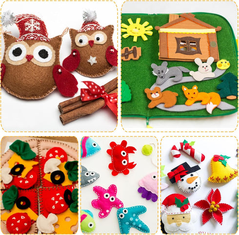 9Pcs Wool Felt Sheets,11.8 * 7.9In Felt Fabric Wool Felt Sheets DIY Patchwork Rug Arts and Crafts Fabric(Brown)...