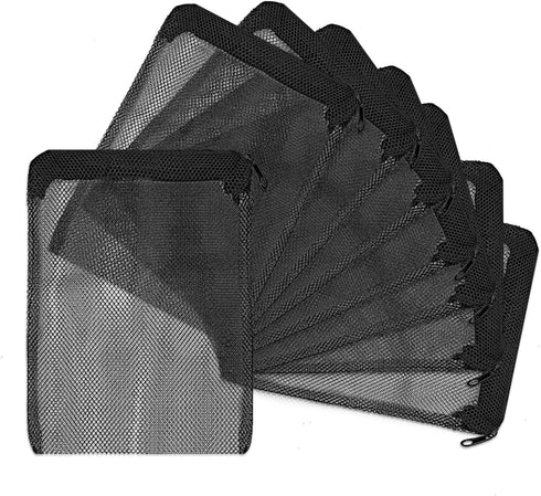 Aquarium Filter Media Bags for Aquarium with Zipper, Reusable Strong Polyester Fine Mesh Bag for Activated Carbon, Bio Filter Balls, Ceramic Rings...