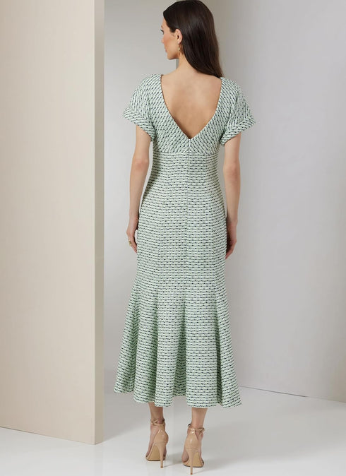 Vogue Misses' Close-Fitting Lined Dress Sewing Pattern Packet, Design Code V2027, 4-6-8-10-12, Multicolor...