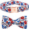 Elegant little tail Independence Day Dog Collar, 4th of July Patriotic Bowtie Dog Collars Holiday Pet Gift Adjustable Soft Puppy Collar for Large ...