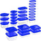 54-Piece Food Storage Containers with Lids - Fridge, Freezer, and Microwave Safe - BPA-Free Food Grade Stain-Resistant Containers by Chef Buddy...