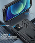 FNTCASE for iPhone 12 Phone Case: for iPhone 12 Pro Phone Case Military Grade Drop Proof Rugged Protective Cover with Kickstand | Matte Textured S...
