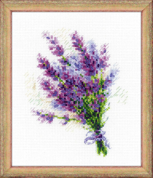RIOLIS Counted Cross Stitch Kit 6"X7"-Bouquet With Lavender (14 Count) -R1607...