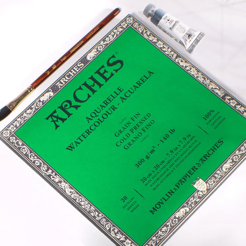 Arches Watercolor Paper Block, Cold Press, 7.9" x 7.9", 140 pound...