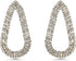 Large Oval 18k Gold Plated Dangle Earrings with Cubic Zirconia for Women, Big Oval Rhinestone CZ Earrings for Gifts...