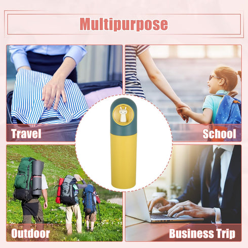 VOCOSTE Toothbrush Travel Case, Plastic, Lightweight Traveling Toothbrush Holders Case, for Travel Business, Yellow Blue, 7.87"x2.28"...