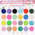 Dulzod 4800Pcs Clay Beads for Jewelry Making Bracelet Kit,Flat Round Polymer Heishi Clay Beads with Pendant and Jump Rings Letter Beads for Bracel...
