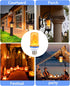 Smaller LED Flame Light Bulbs,4 Modes Flickering Halloween Light Bulbs for Outdoor Decoration with Gravity Sensor,E26 Base Fire Effect Light Bulb ...