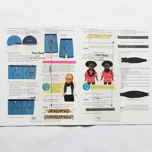 HONEYSEW Quick Trace Doll Fashions Templates for 18" Dolls with 5pcs Quilting Rulers and Sewing Instruction...