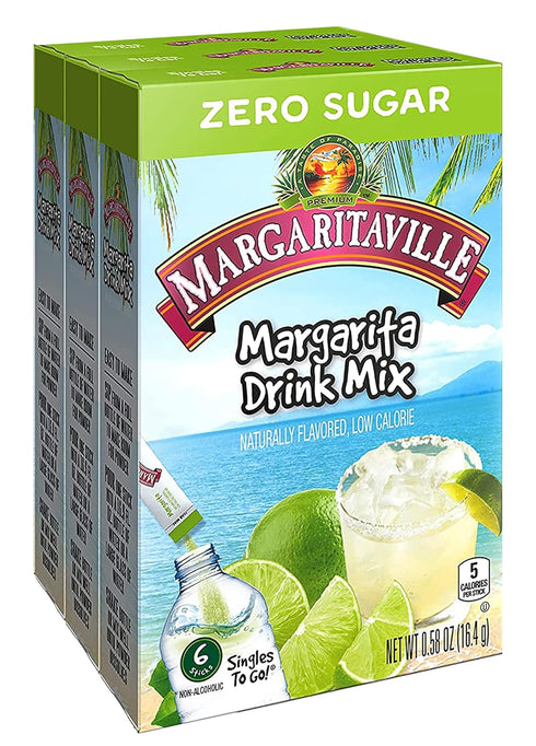 Margaritaville Margarita Singles To Go Drink Mix, 6 CT, Pack of 3...
