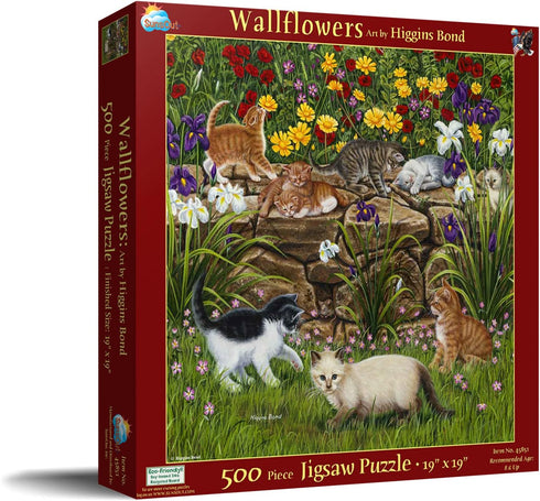 SUNSOUT INC - Wall Flowers - 500 pc Jigsaw Puzzle by Artist: Higgins Bond - Finished Size 19" x 19" - MPN# 45851...