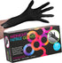 FRAMAR Powder Free Nitrile Gloves – 12 INCH Black Disposable Gloves Latex Free, Non Latex Gloves, Hair Dye Gloves, Tattoo Gloves, Mechanics Gloves...