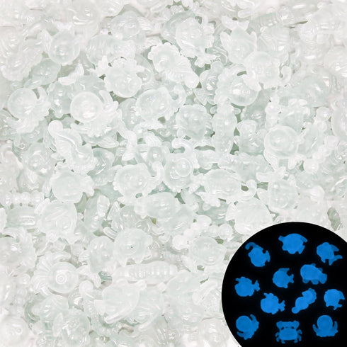 200pc White Fish Tank Rocks Aquarium Glowing Rock Glow Rocks for Fish Tank Glow in The Dark Stones Aquarium Pebbles Luminous Stones,White...