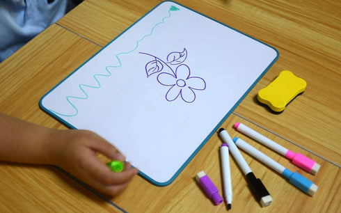 Dry Erase Lapboard Double Sided, Dry Erase Board with Lines for Kids, Small Whiteboard for Home & School...