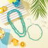 Glenmal 2 Pieces Long Turquoise Beads Endless Necklace Turquoise Choker Necklace Boho Western Necklaces for Women Handmade Turquoise Jewelry, 47''...