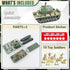 1:72 US Army Tank ? Army Men Toys Playset, includes 2pc US Tank-7 Models with 10pc Toy Soldiers, Desert Tan and Olive Drab Green, Perfect Military...