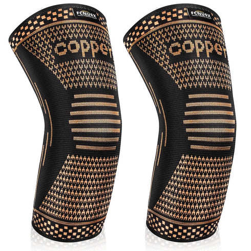 Copper Elbow Brace Compression Sleeve for Pain Relief Men & Women, Arm Support Sleeves Forearm Pain Relief Pads Braces for Tendonitis, Tennis & Go...