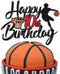 Basketball Happy 10th Birthday Cake Topper 10 Ten Years Old Basketball Player Scene Cake Decoration Sport Theme Tenth Birthday Party Event Supplie...