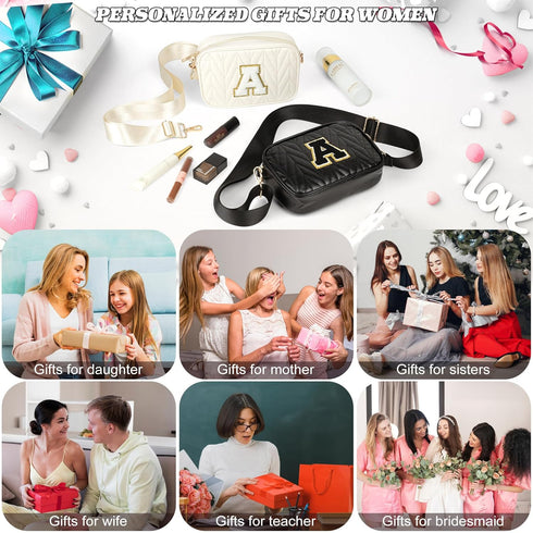 Small Crossbody Bags for Women Trendy, Initial Personalized Birthday Gifts for Teen Girls, Quilted Cross Body Purse...