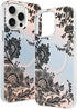 BITOBE Designed for iPhone 15 Pro Max Clear Case,Cute Aesthetic Black Flowers Magnetic Phone Case Compatible with MagSafe for Women Girls Men Came...