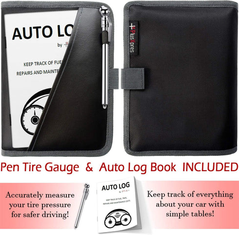 Glove Box Compartment Organizer - Car Document Holder - Owner Manual Case Pouch - Vehicle Storage Wallet for Registration & Insurance Card - Premi...