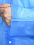 Portable Drawstring Raincoat Rain Poncho with Hoods and Sleeves (Blue)...