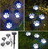 Paw Print Solar Outdoor Lights, Solar Lights Outdoor Waterproof Dog Paw Lights(Set of 4), Cat Puppy Animal Garden Lights Path Paw Lamp Walkway Lig...