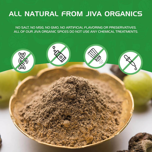 Jiva Organics Organic Pure Amla Berry Powder, 7 Ounce - Food Grade & Non-GMO - for Cooking & Beauty Care...