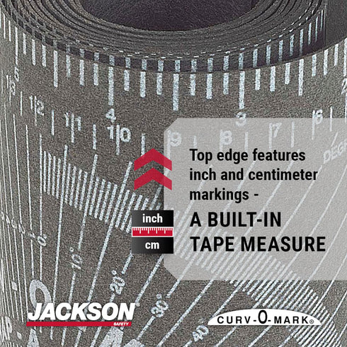 Jackson Safety Pipe Measuring Tool - Wrap-A-Round Tape Pipe Fitting Tool - Medium - Black...