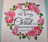 Fabric Panel 16"x16" Bible Verse 100% Cotton Quilting Panel Square Philippians 4:13 AM340...