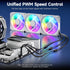 Cable Matters 2-Pack 3 Way 4 Pin PWM Fan Splitter Cable - 12 Inches / 30cm, 1x PWM-Controlled Fan with 2 Follower Fans, PC Fan Splitter 1 to 3 Con...
