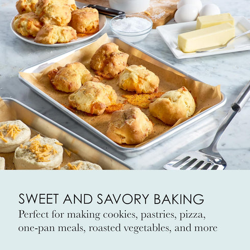 Chigcago Metallic Recyled Aluminum Small 9x13 Baking Sheet, Made With Recylced Aluminum, Perfect For Everyday Baking And Roasting Use...