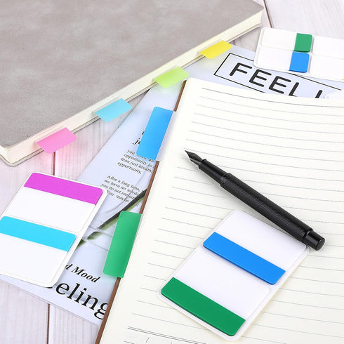 320 Pieces Sticky Notes Tabs Page Markers, Adhesive Strips Index Writeable Coloured Reading Tabs Self-Adhesive for Marking and Highlighting Bookma...